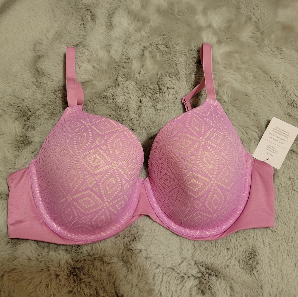🎯nwt auden the icon pink lightly lined full coverage tshirt bra - Picture 2 of 8